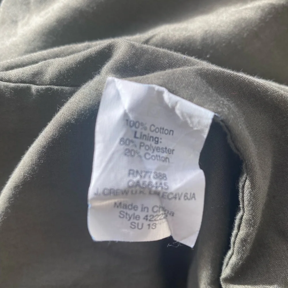 J. CREW Ripstop Utility / Army Jacket - Green - Picture 5 of 5